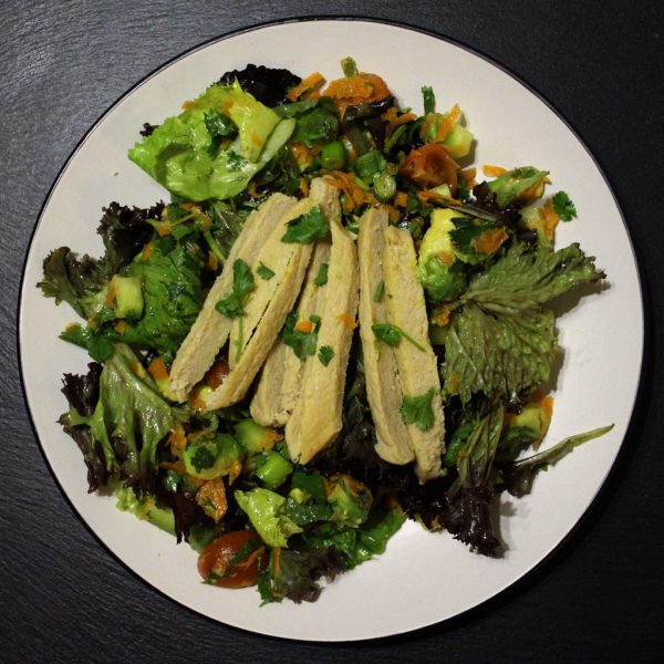 Quorn coriander and avocado salad
