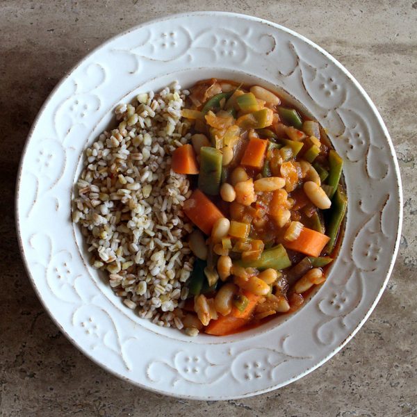 Haricot & green bean stew