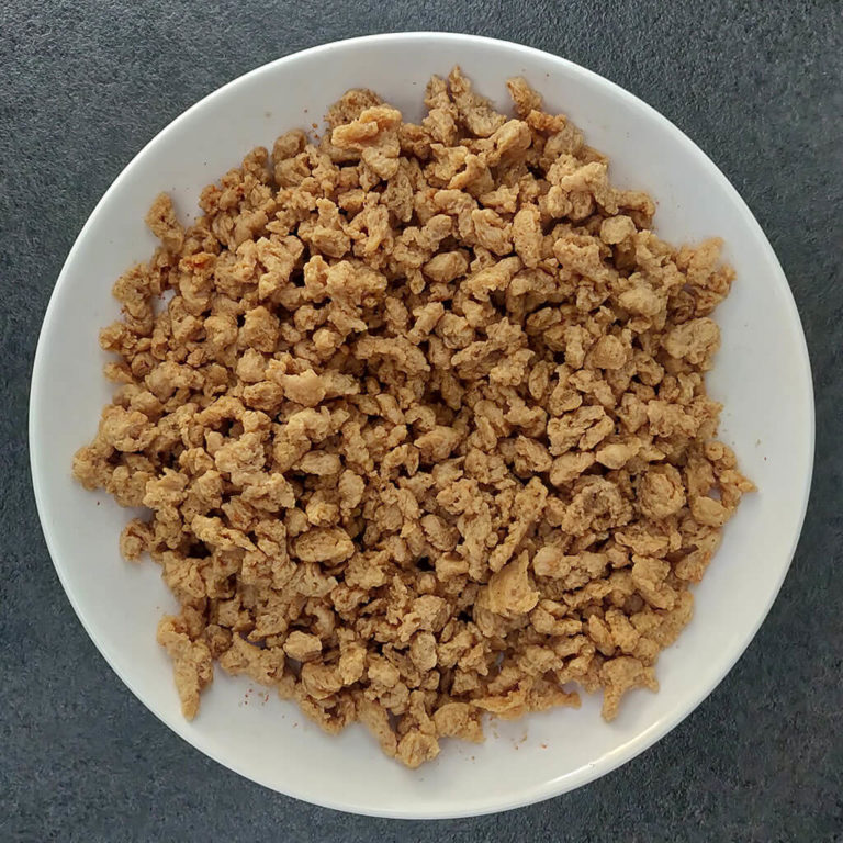 Dried soya mince for lasagne