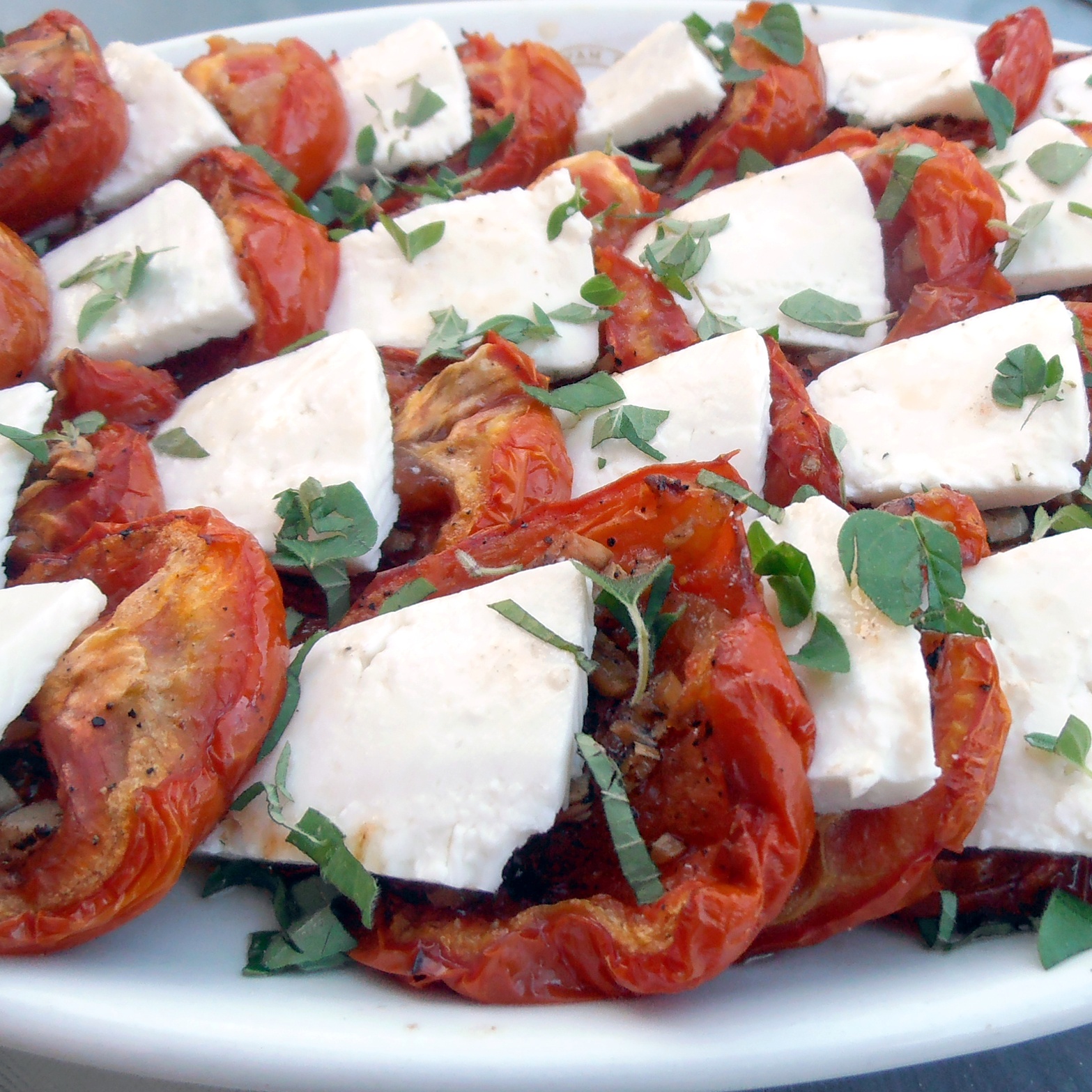 Roast tomato & goats cheese salad