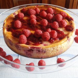 Baked Raspberry Cheesecake