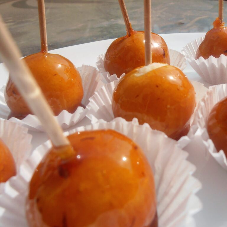 Coquitos, shredded coconut and consensed milk balls in a crunchy caramelised sugar exterior
