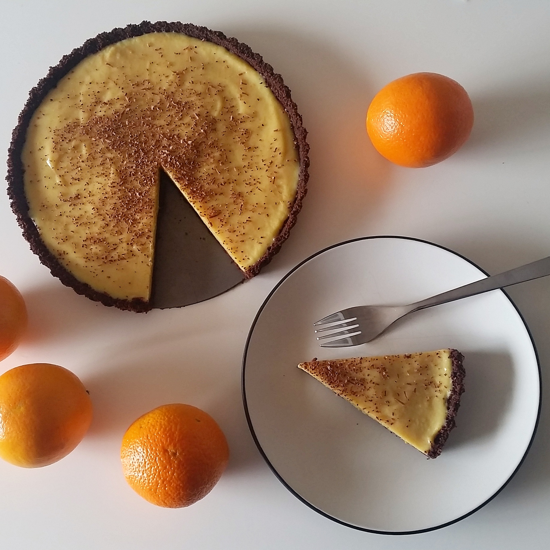 Chocolate orange pie (dairy free & vegan)