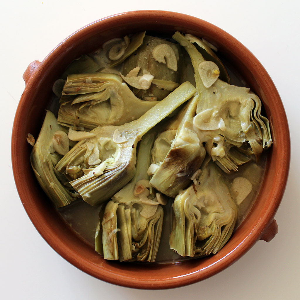 Artichoke Hearts in a Garlic 'Al Ajillo' Sauce Recipe