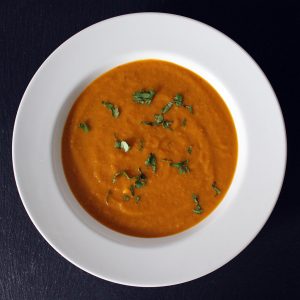 Butternut squash and coriander soup