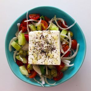 Greek style feta cheese salad