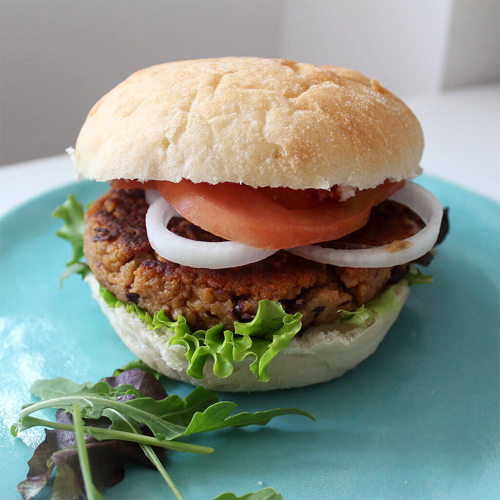 Kidney bean veggie burger