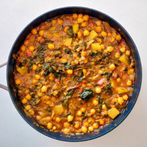Chana saag - chickpea and spinach curry